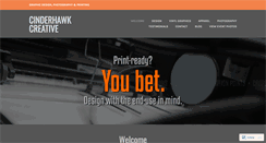 Desktop Screenshot of cinderhawkcreative.com