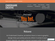 Tablet Screenshot of cinderhawkcreative.com